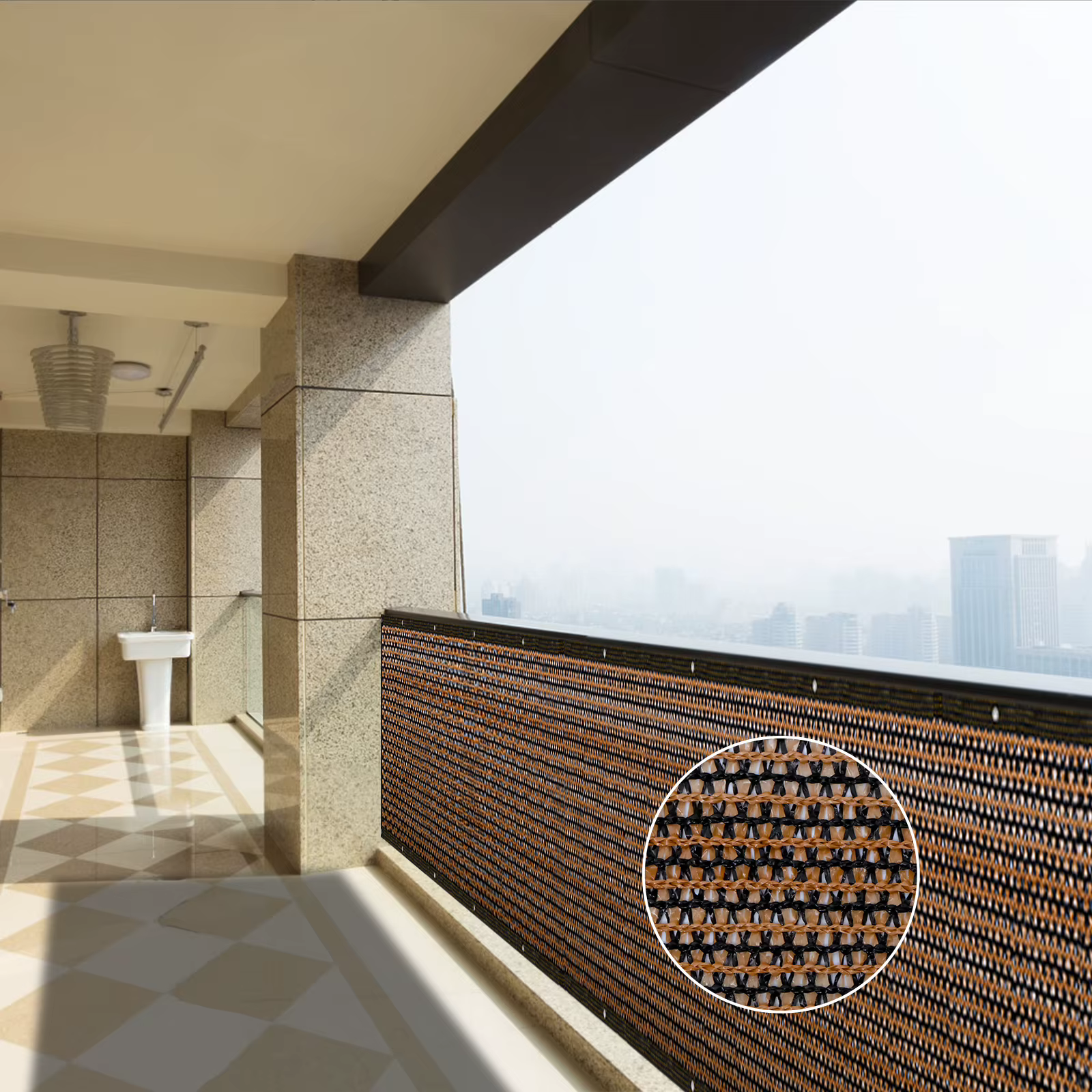 Filet de pare-soleil pour balcon, écran de clôture de confidentialité, panneaux Anti-UV extérieurs,