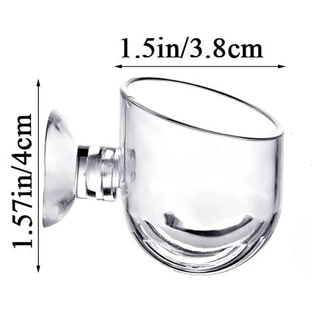 Pot d'Aquarium en Acrylique avec Ventouse pour Plantes d'Eau, Mangeoire pour Mousse, Décoration Préc