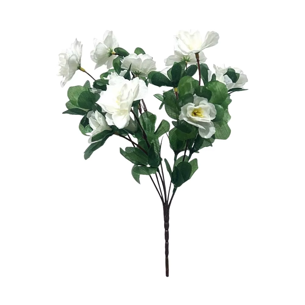 Fleurs artificielles, branches d'azalées artificielles, fleurs au toucher réel, artisanat floral, si