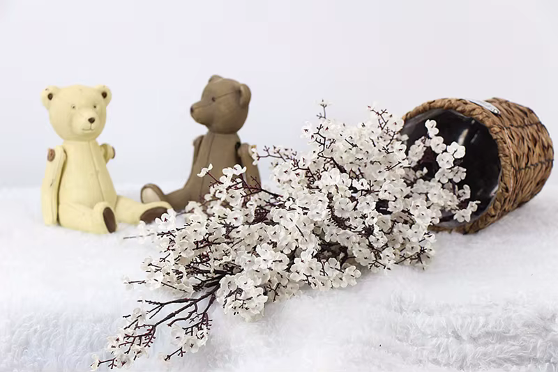 Gypsophila fleurs artificielles branche blanche haute qualité souffle de bébé fausse plante Brial Bo