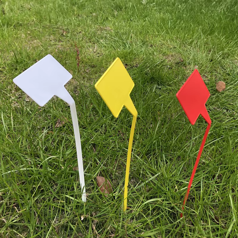 Marqueurs de plantes en plastique pour ornement de jardin, étiquettes retournées de type T, marqueur