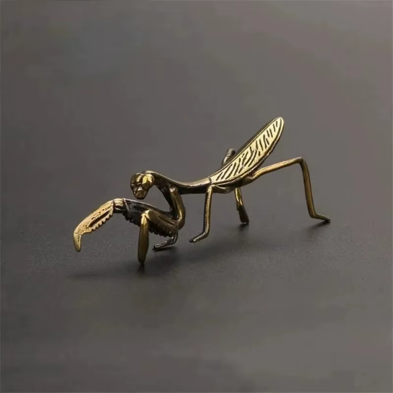 Ornement Miniature mante en cuivre, Pot de fleur Vintage, accessoires artisanaux décoratifs, thé Ant