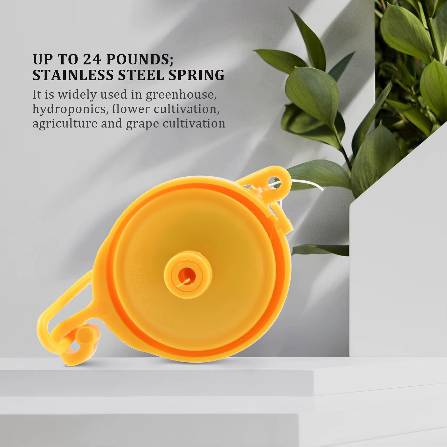 Cintre pour plantes Yoyo avec bouchon, support de plantes d'intérieur réglable, lot de 10