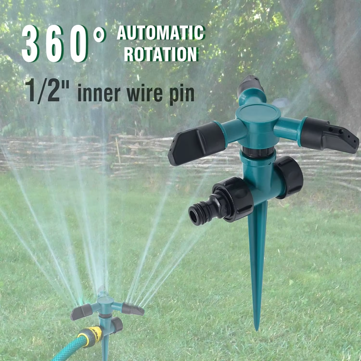 Arroseur automatique de jardin, arrosage de jardin, eau rotative à 360 degrés pour l'irrigation agri