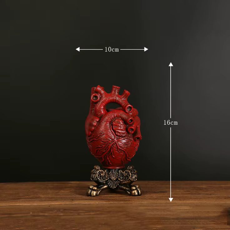 ERMAKOVA-Vase en forme de cœur américain pour décoration de bureau, artisanat en résine pour fleurs,