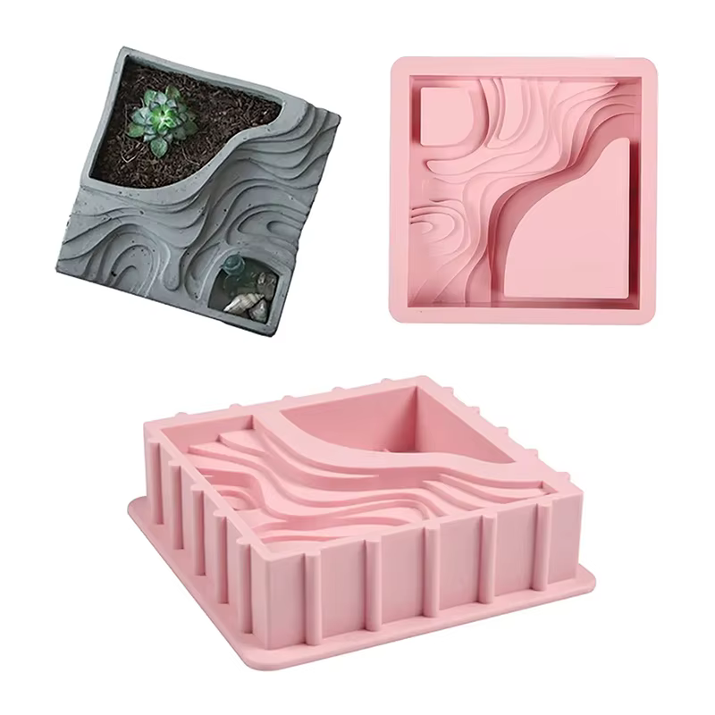 Pot de fleurs de terrasse carré, moule en résine Xy, moule de rempotage en silicone, bricolage, cime