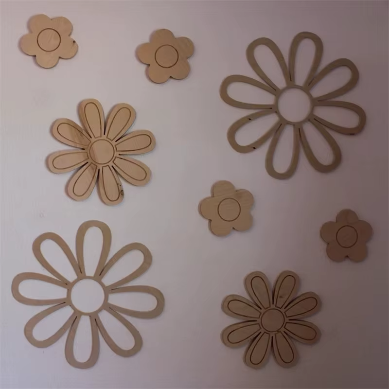 Marguerite en bois fleurs murales décor de pépinière Boho pépinière chambre d'enfants décoration mur