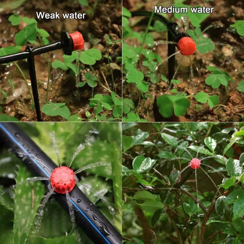 50/100 pièces 8 trous réglable Irrigation goutteur arroseur émetteur goutteur Micro goutte à goutte