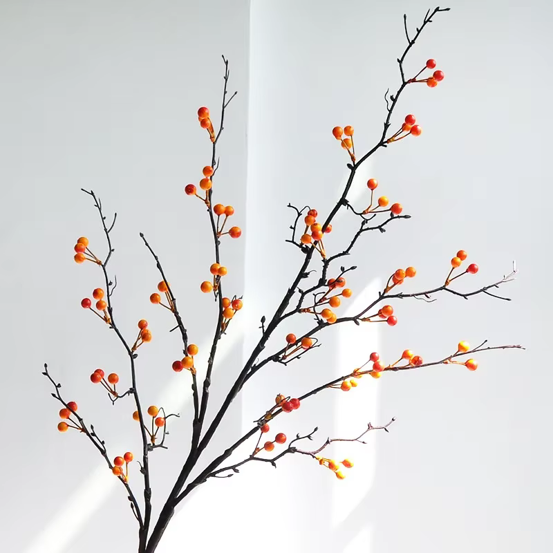Plantes artificielles réalistes de 110CM pour la décoration de la maison et de l'hôtel avec baies ro
