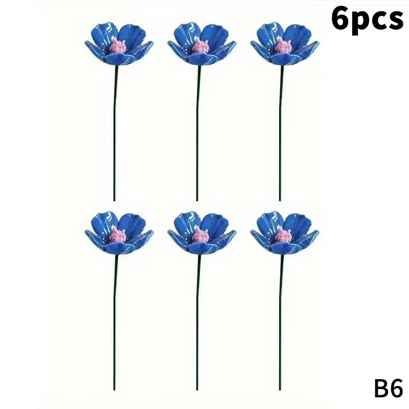 6/8/10 pièces de fleurs éternelles en céramique artisanales, qui ne se décolorent jamais, pour la dé