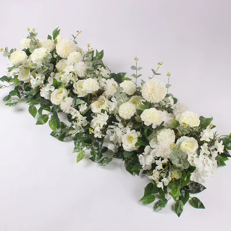 100CM bricolage mariage fleur mur Arrangement Supplie soie Peonie Rose artificielle rangée florale d