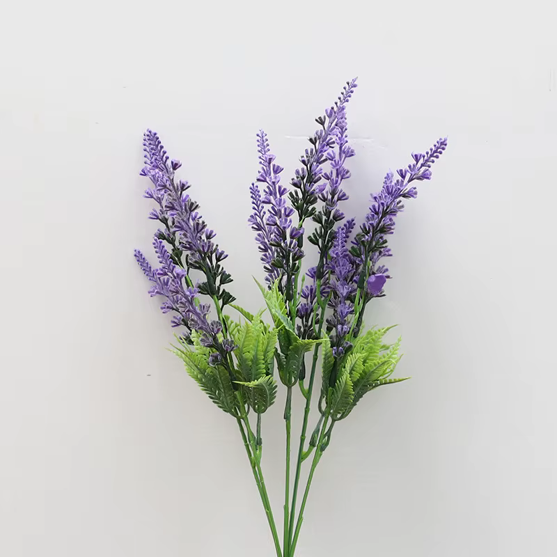 Plantes vertes artificielles en plastique, fleurs de simulation, µviolette, décoration de fête de fe