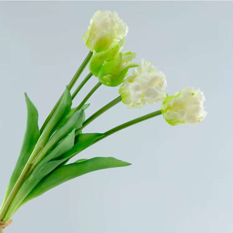 Bouquet de Fleurs Artificielles en Silicone pour Décoration de Maison, Fausse Plante, 45cm, 5 Pièces