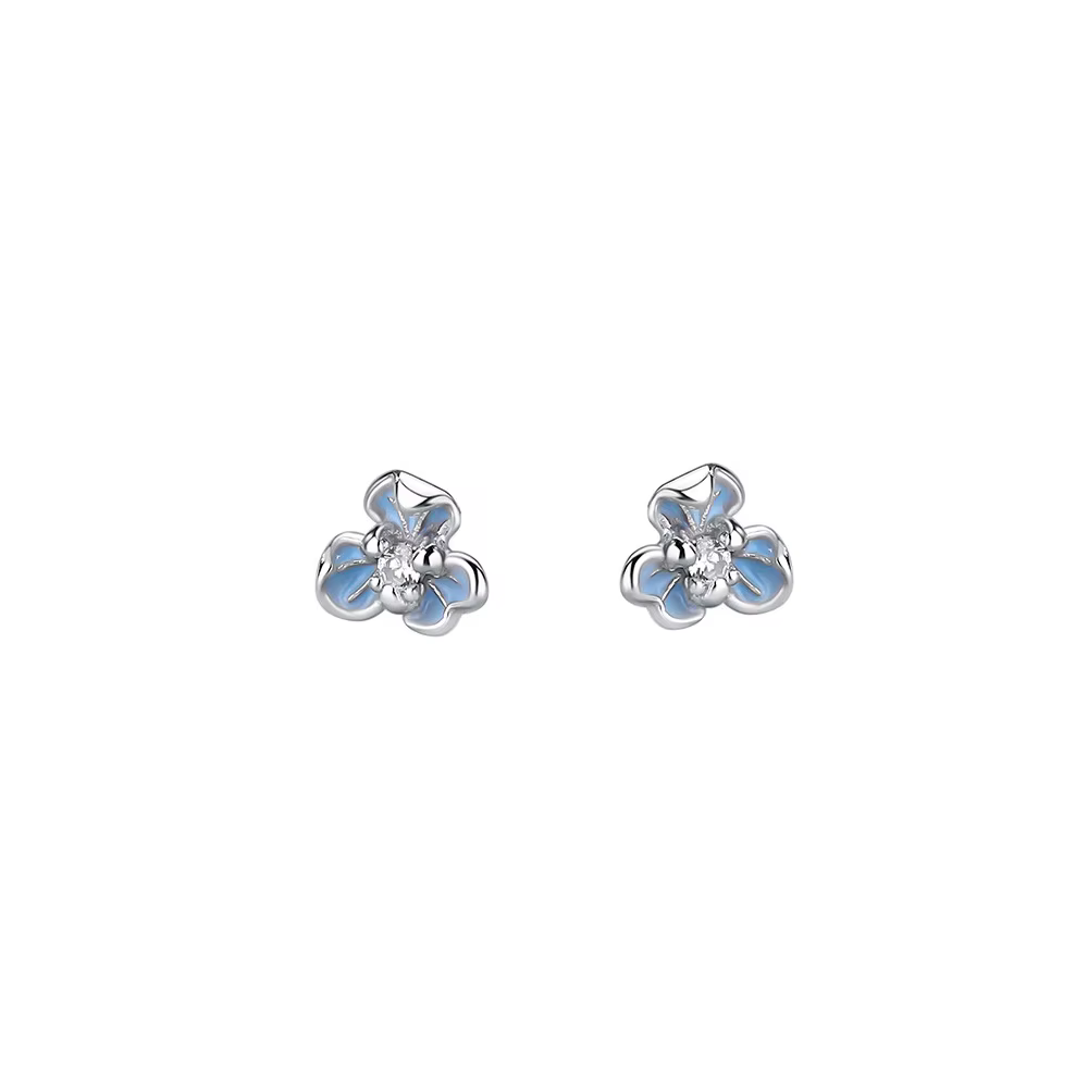 SOFTPIG réel 925 en argent Sterling Mini fleur Piercing boucles d'oreilles pour les femmes mignon bi