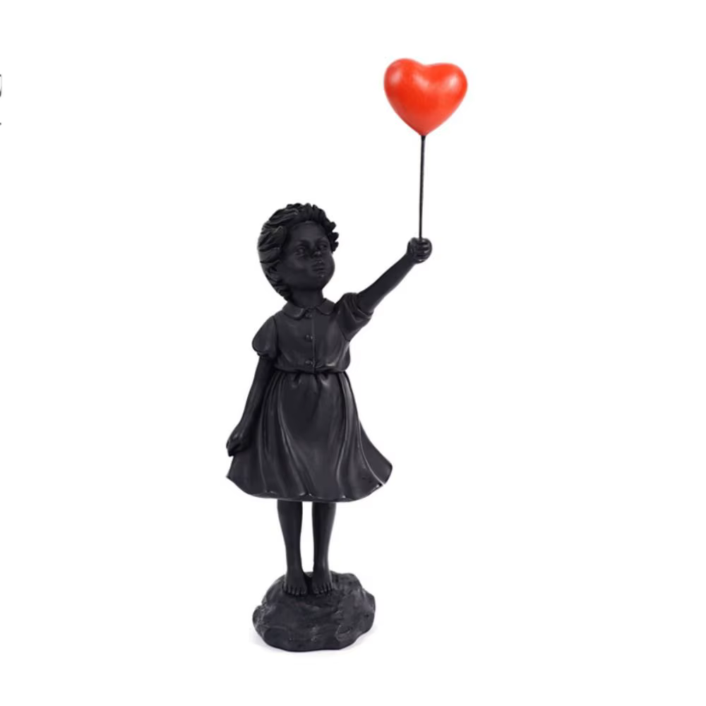 Statue de lanceur de fleurs intérieure en résine, sculpture Banksy FigAuckland, décor de bureau à la