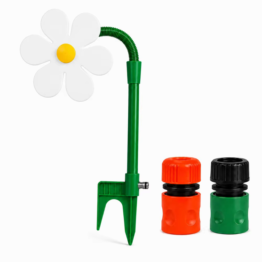 Arroseur de jardin en forme de tournesol dansant, pulvérisation d'eau rotative à 360° avec connecteu