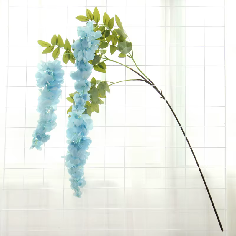 Guirlande de fleurs artificielles de glycine pour décoration murale, plafond de mariage, clôture, ba
