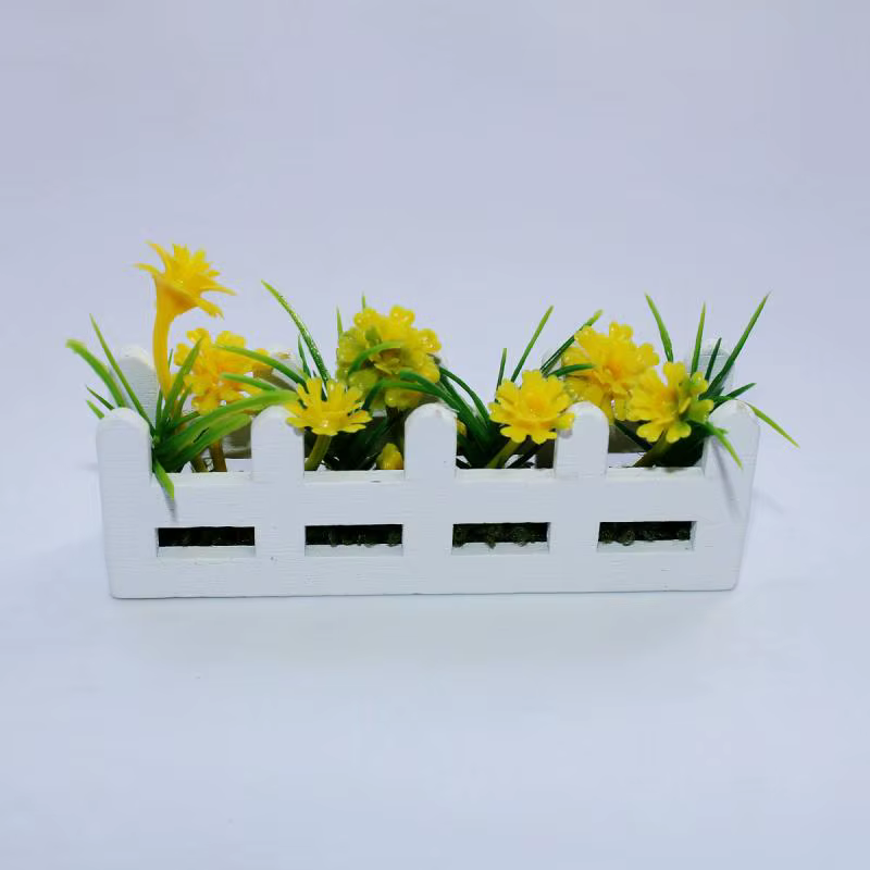 Mini modèle de fleur en pot pour maison de poupée, décor de jardin de Simulation pour maison de poup