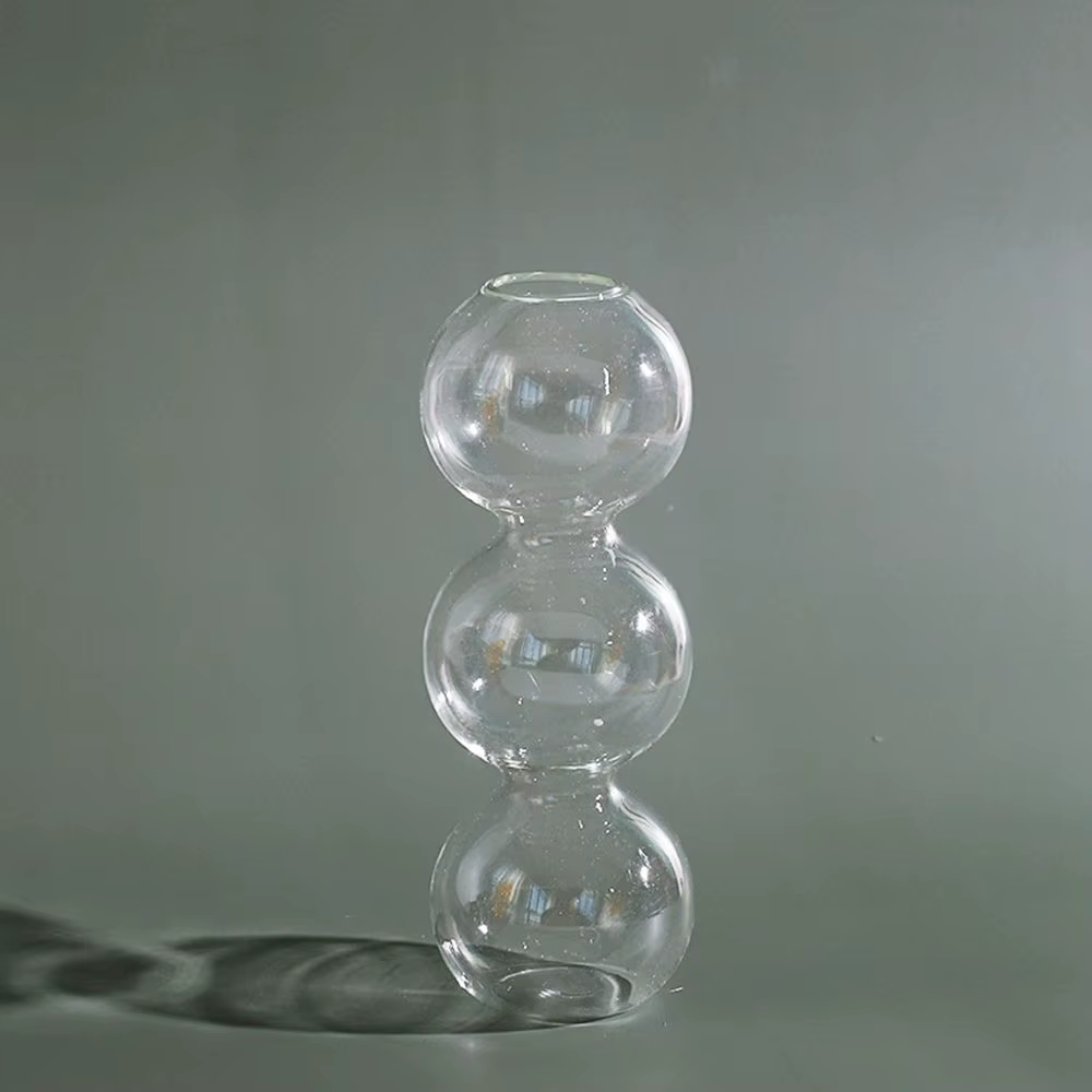Vase en verre pour plantes hydroponiques, style nordique INS, pour salon, décoration de table, décor