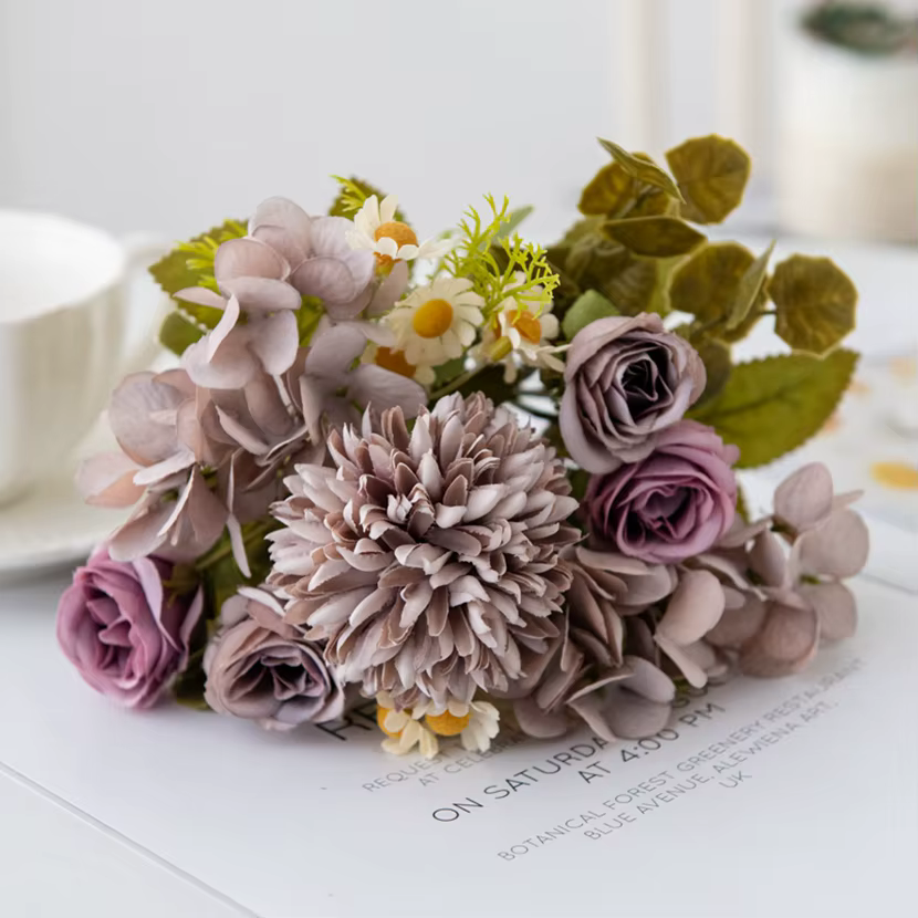 Fleurs artificielles de camomille, combinaison pour la décoration intérieure, fournitures de haute q