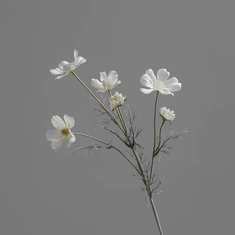 Branche de cosmos de chrysanthème pastoral, fleurs artificielles, marguerite Gesang, Vase Floral pou