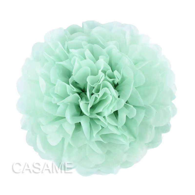 5 pièces 4 6 8 10 12 pouces papier de soie Pom Poms fête de mariage papier pompon fleur pour décorat