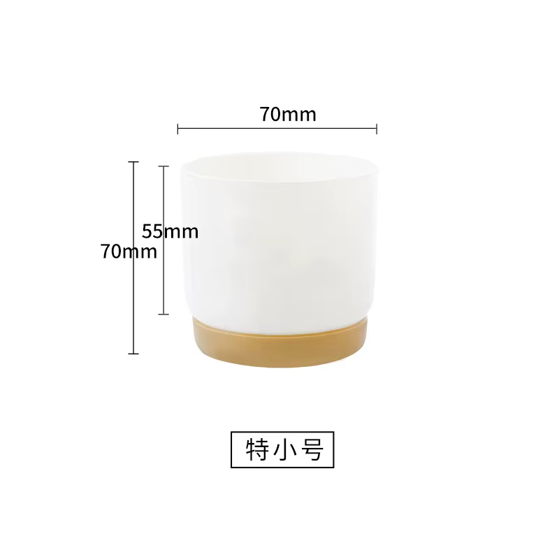 Pot de fleurs rond en plastique, stockage automatique à Absorption d'eau, Double couche, jardinière 