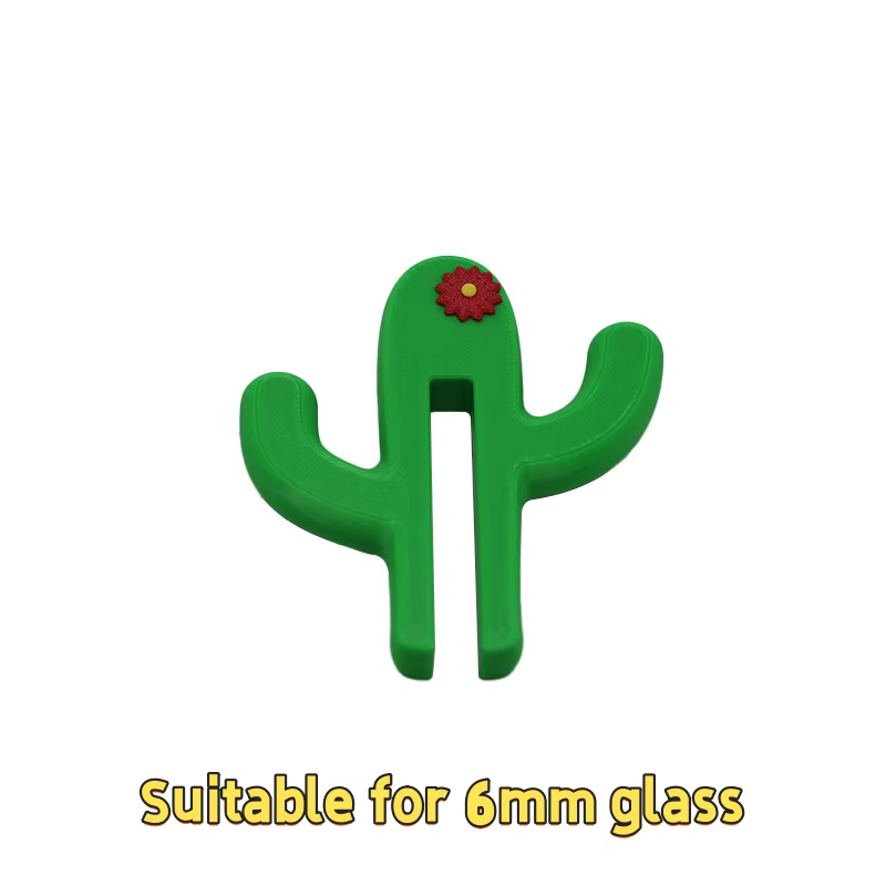 Support de rangement de salle de bain en forme de cactus, crochet créatif pour porte en verre, adapt
