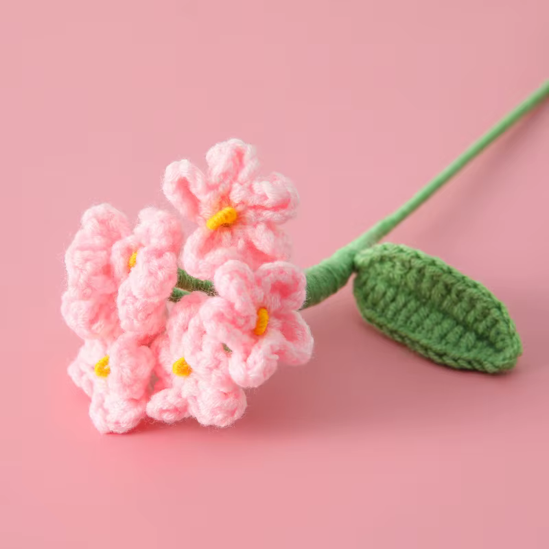 1pc Crochet fleurs tricotées fleurs créatif Graduation Bouquet Crochet tissé fleurs artificielles dé