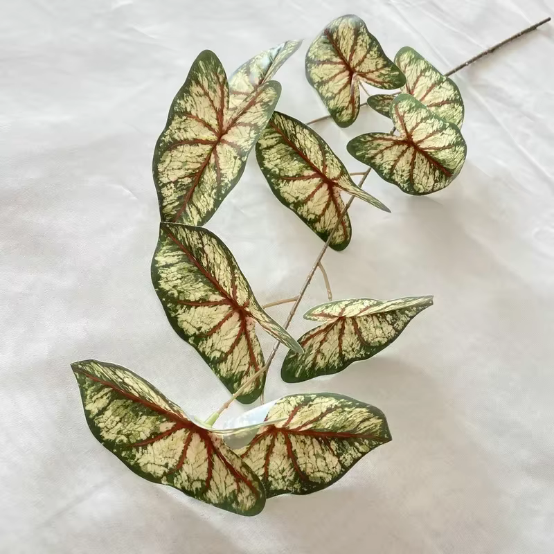 Simulation de plantes vertes artificielles, 95cm, impression 3D, 2 fourches, pour document Taro, déc