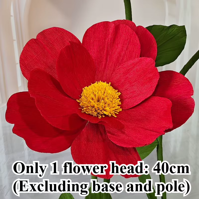 Fleurs artificielles camélia rouge 190cm, accessoires de décoration de Mariage, fleur pour décoratio