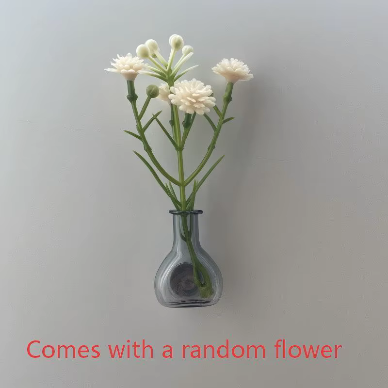 Ensemble de vases en verre magnétiques - Mini pots à plantes aimantés pour réfrigérateur - Porte-fle