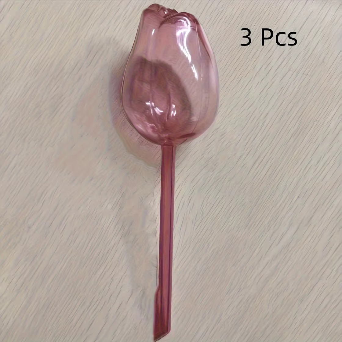 3 boules d'irrigation en forme de tulipe avec un design à embout étroit pour prolonger le temps d'ir