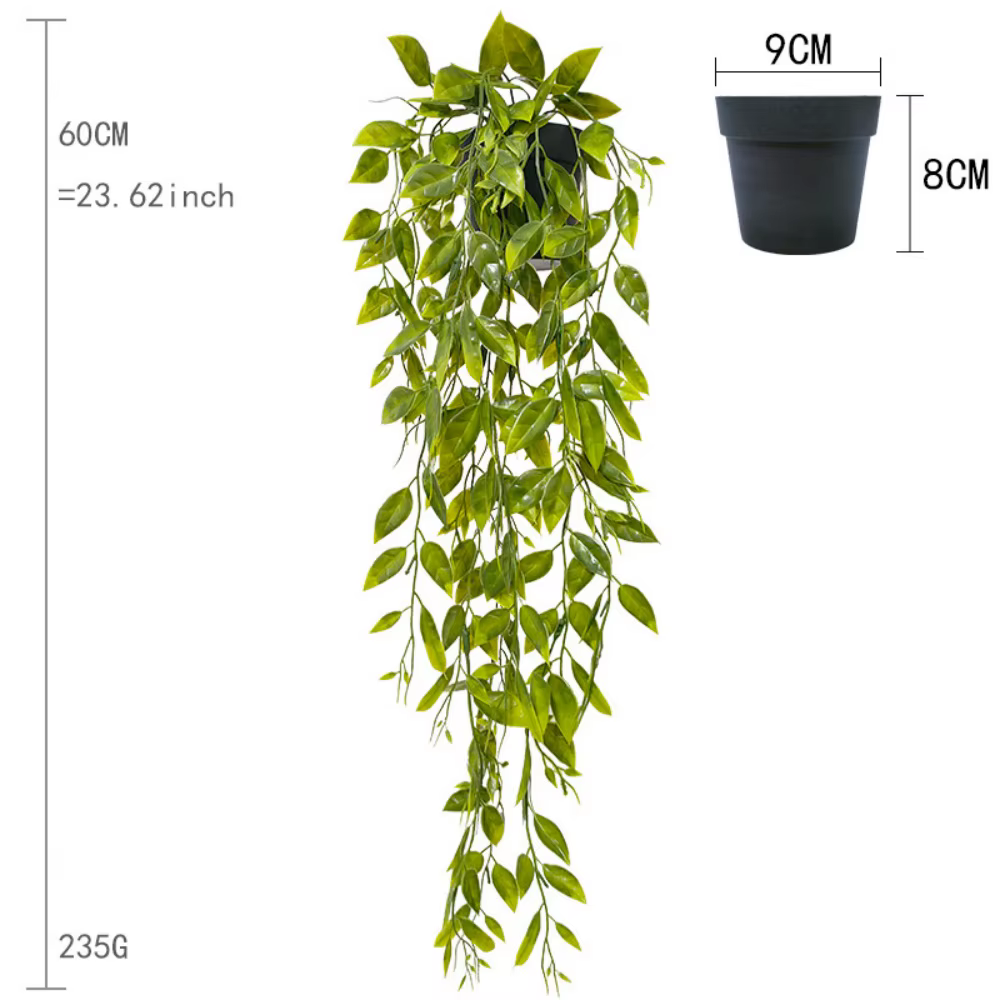 Plante artificielle suspendue au mur, fausses plantes, feuille verte, fleur, décor de salle, Simulat