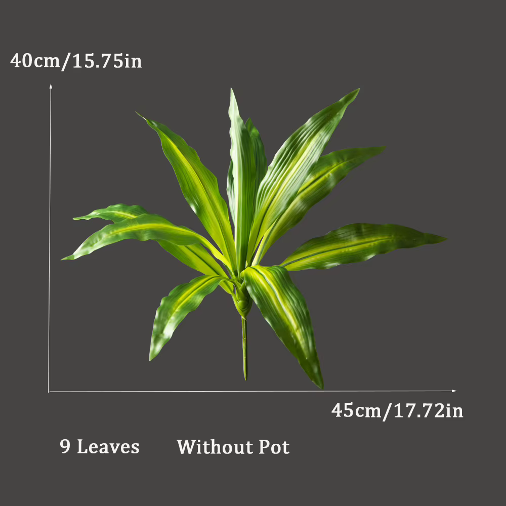 Arbre artificiel Dracaena de 40 cm, plantes en plastique, fausses feuilles de Tequila, feuilles de p