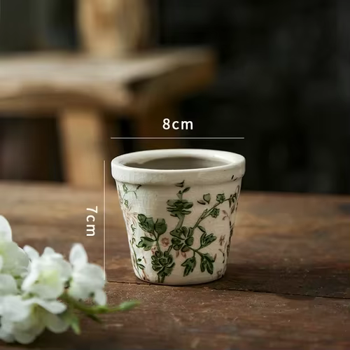 Pot de fleurs en céramique grand format, style nordique rétro simple, pour plantes hydroponiques, or