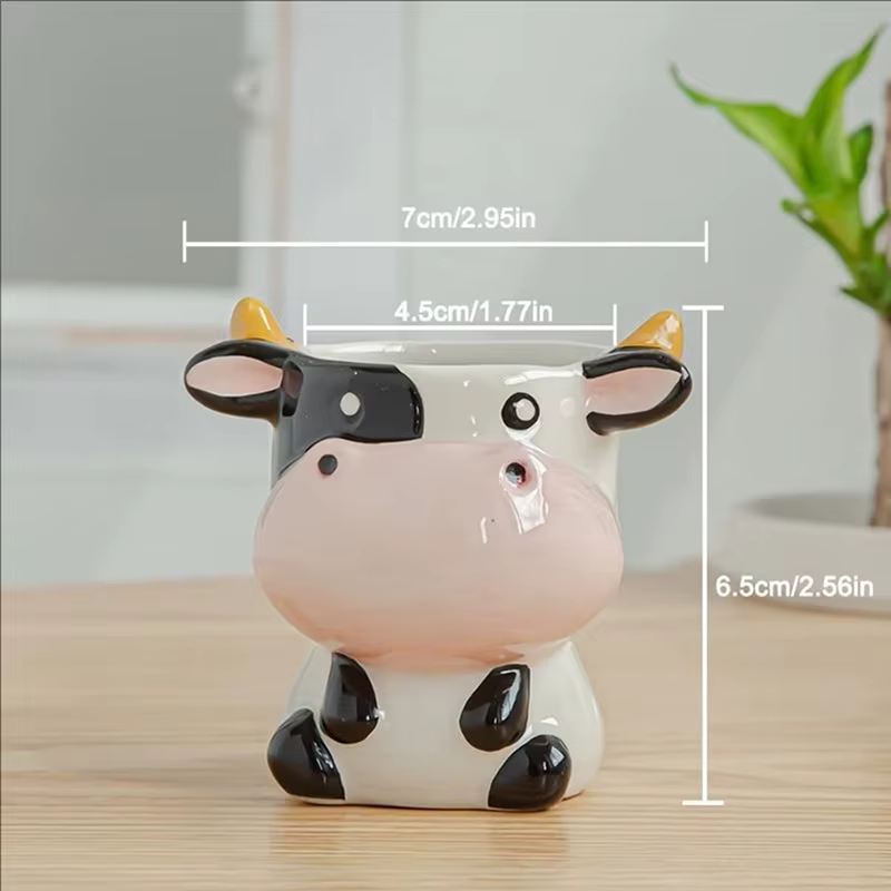 Pot de fleurs en forme d'animal de dessin animé, résistant à la corrosion, adapté à la décoration de