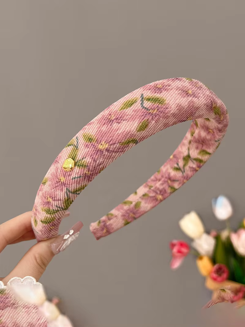 Bandeau floral français pour la saint-valentin pour femmes, édition limitée, nouveau bandeau rétro e