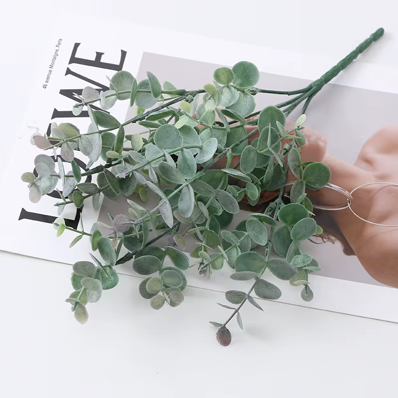Décorations d'intérieur YO CHO, accessoires, plantes artificielles en PE, feuilles au toucher réel, 
