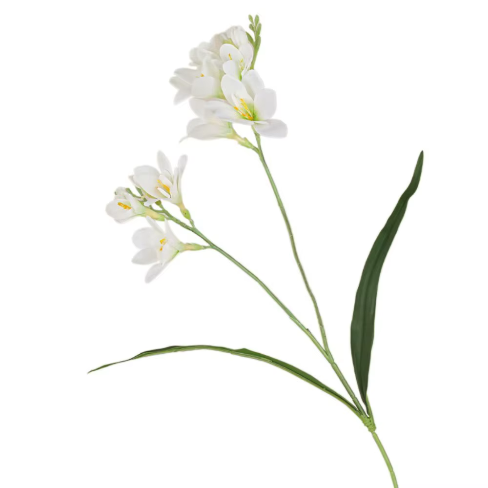 2 Fleurs artificielles de freesia à toucher réel, simulation réaliste, fleurs artificielles faites à
