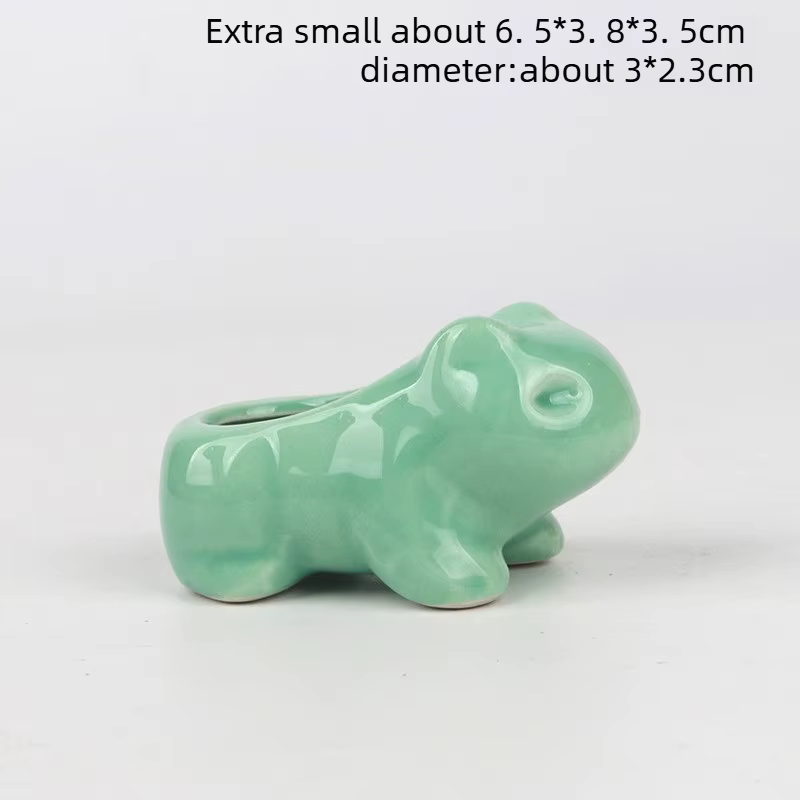 Mini pot de fleurs en céramique avec trou de drainage, style mignon pour plantes succulentes, décora