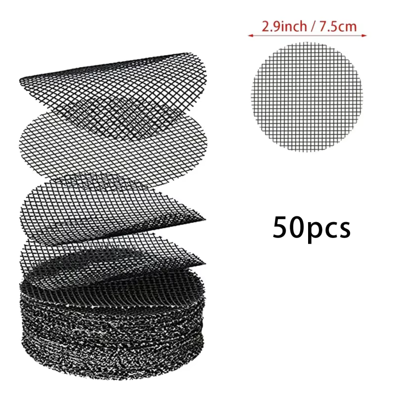 50/100 pièces trou de Pot maille tampon grille ronde trou de Drainage écran pour fond de Pot préveni