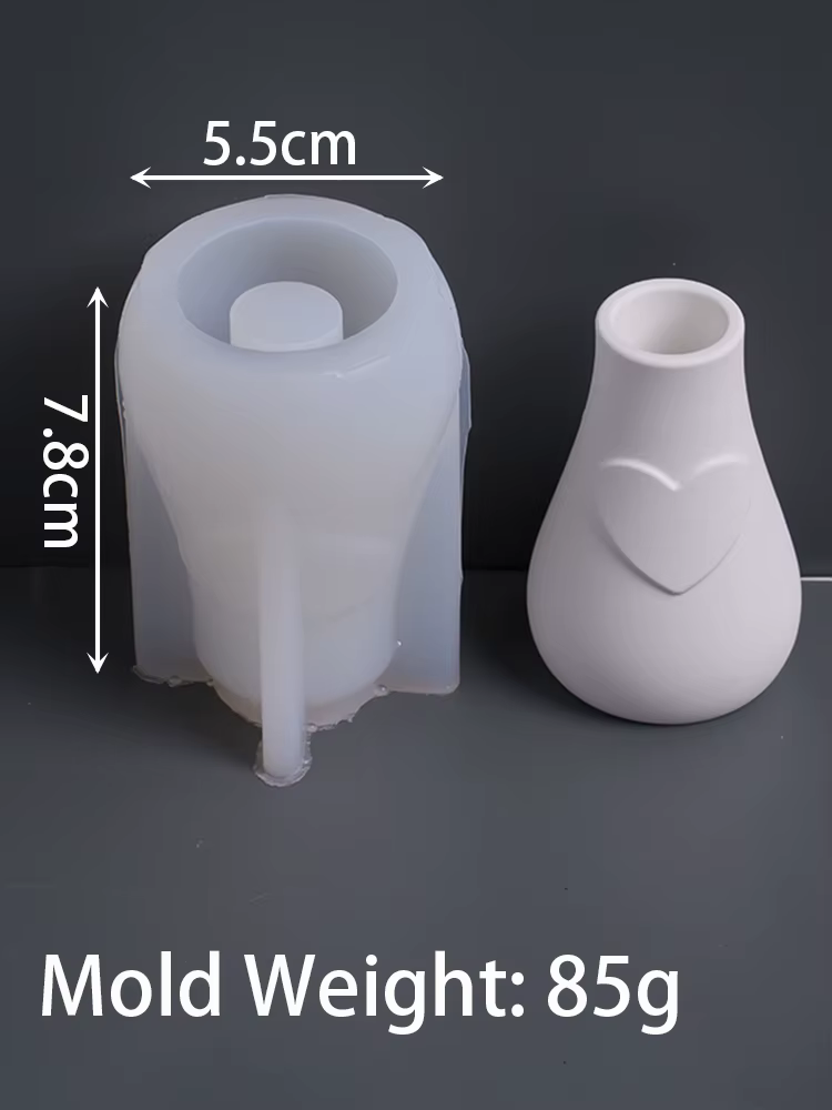 Vase à fleurs 3D à rayures d'amour, moule en Silicone, bricolage, Pot de fleurs de Style bohème, mou