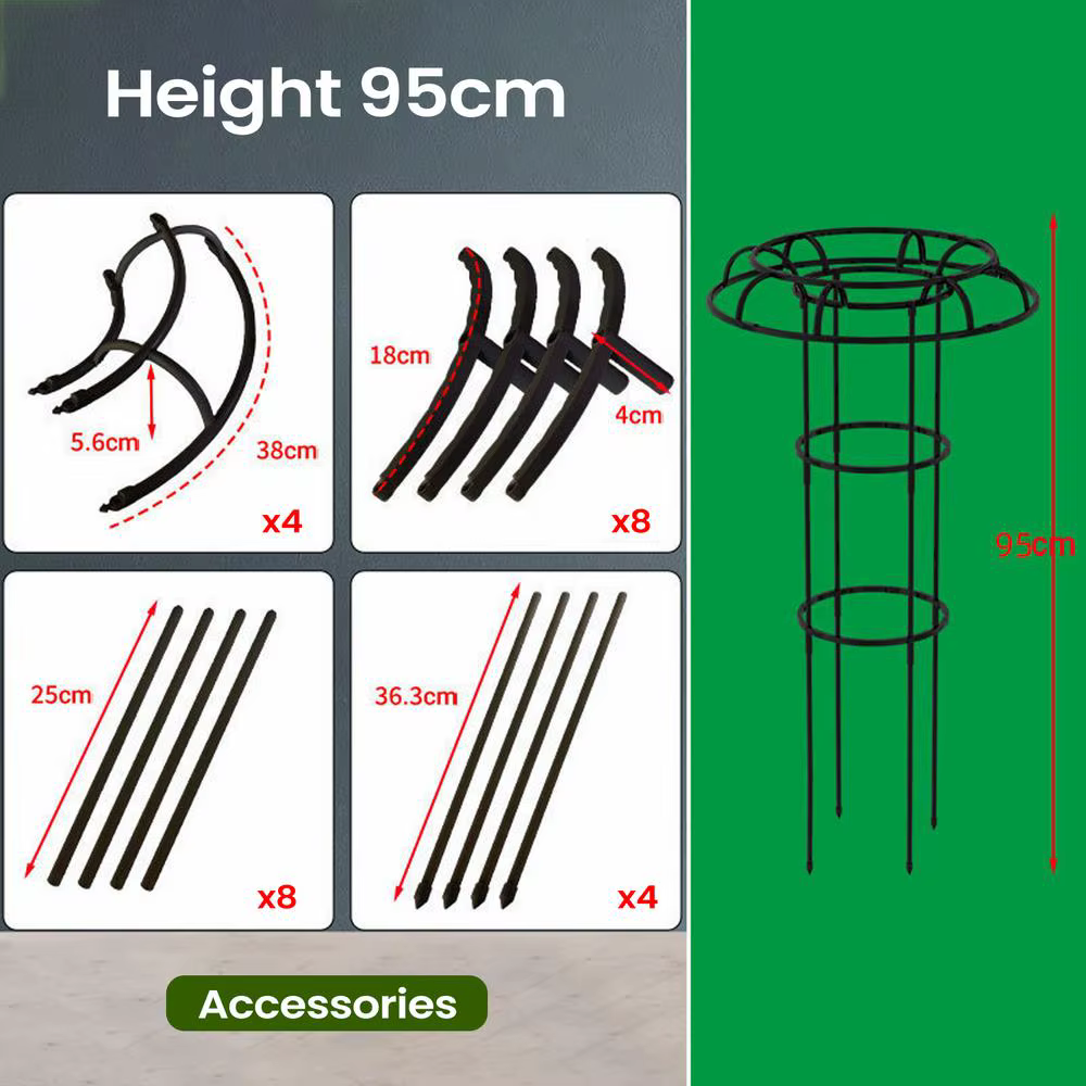 Treillis de jardin en forme de parapluie pour plantes grimpantes verticales, idéal pour roses, cléma