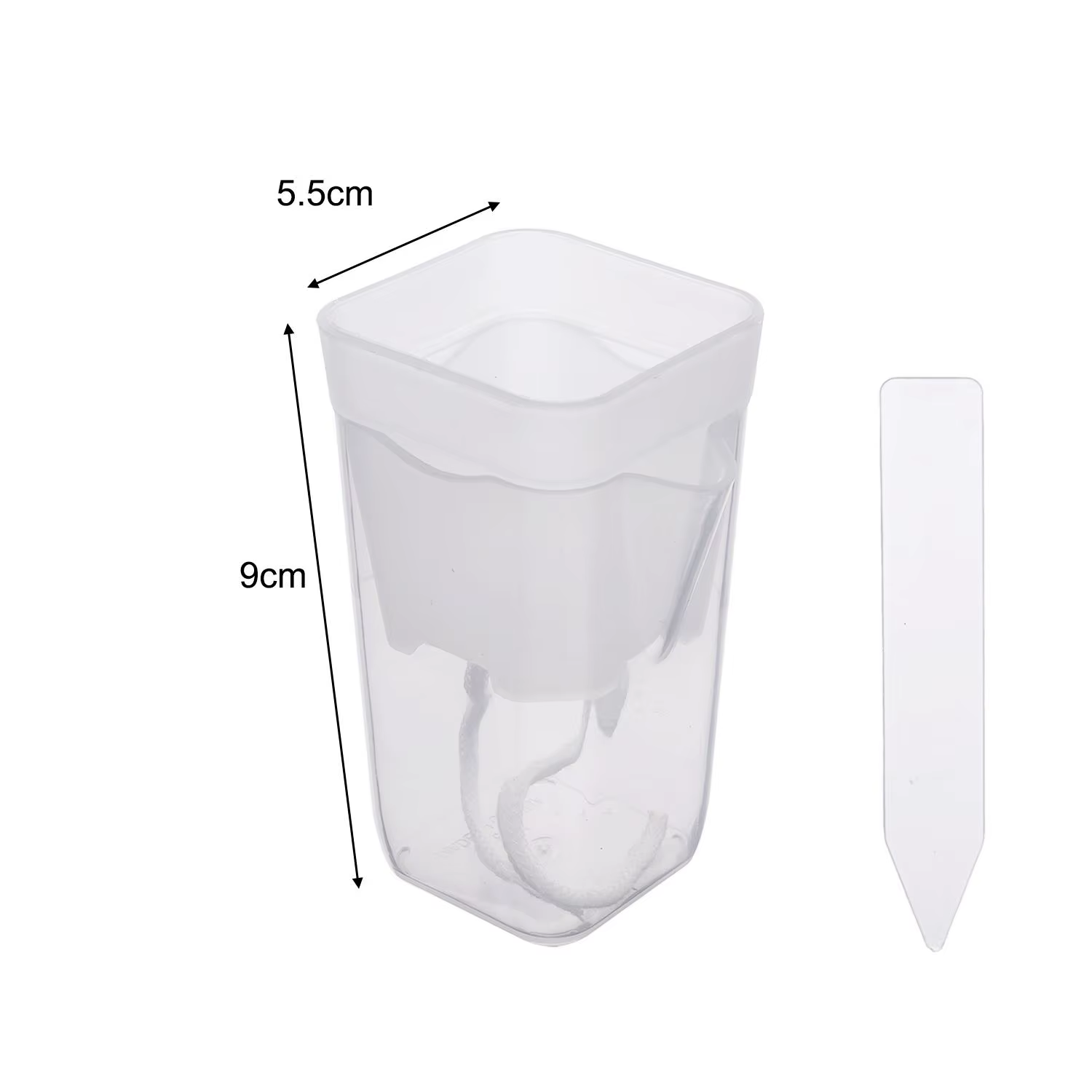 5/1PCS Pots de fleurs auto-arrosants pour semis, séparation sec/humide, mini pots en plastique trans