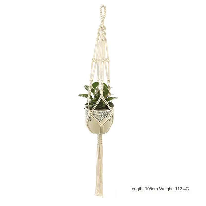 ConfronPlant-Cintre de plante en macramé fait à la main, pot de fleur, jardinière, cintre, décor mur