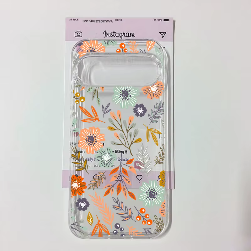 Coque de téléphone à motif de feuilles de fleurs de marguerite, étui en TPU souple et transparent po