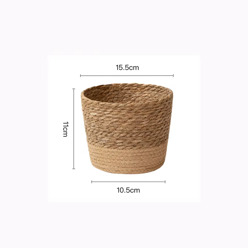 Pot de fleurs en paille tressée, paniers tissés pour la maison, cadeaux pour la famille, les amis et