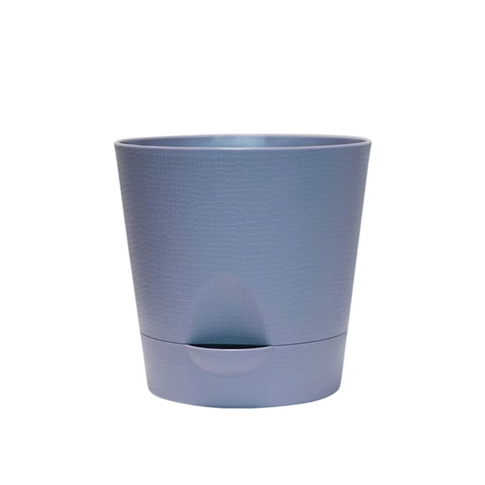 Pot de fleurs multicolore auto-arrosant en plastique, pot de fleurs rond respirant avec fond amovibl