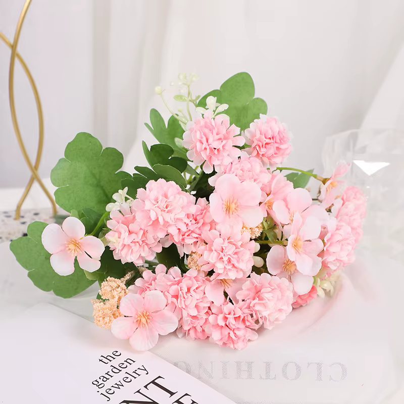 Bouquet de Roses Artificielles, 5 Fourcommuniste, 30cm, Décoration Florale d'Nik, Salon Nordique, Fl